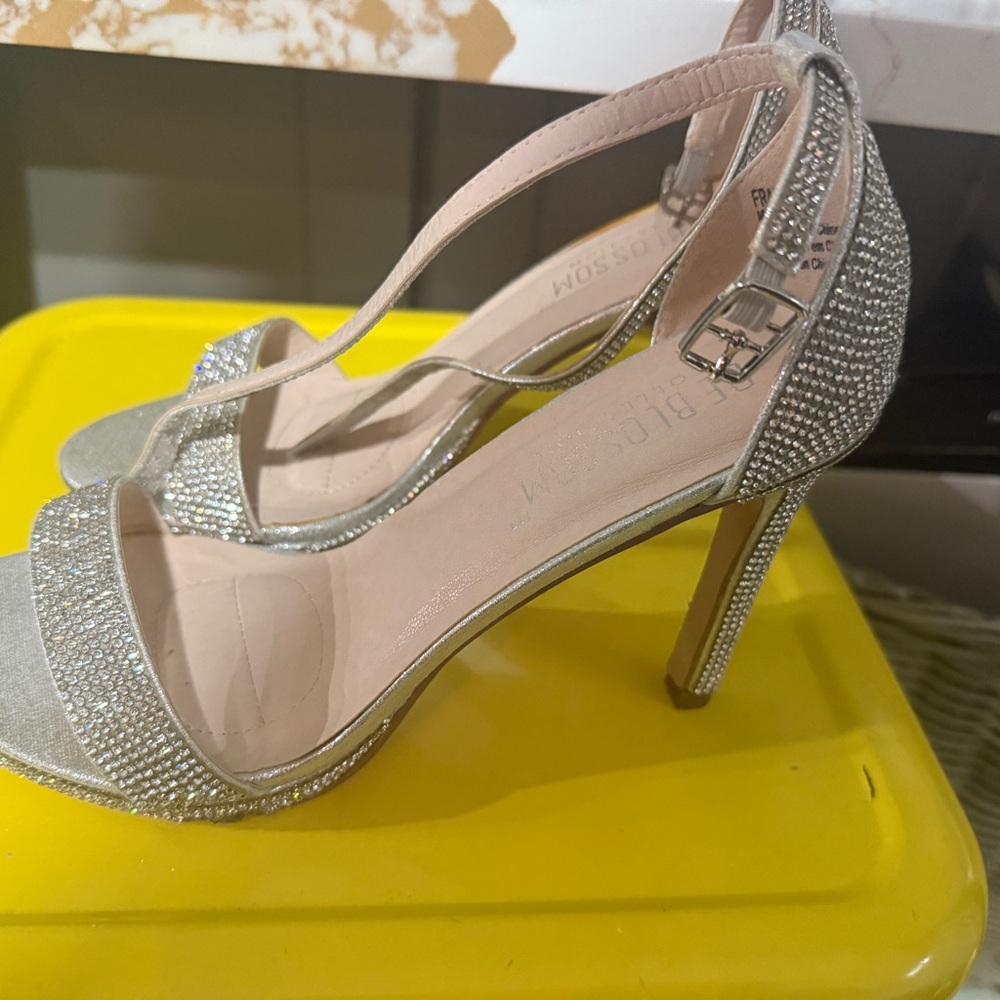 De Blossom Collection Glittering Silver Heels